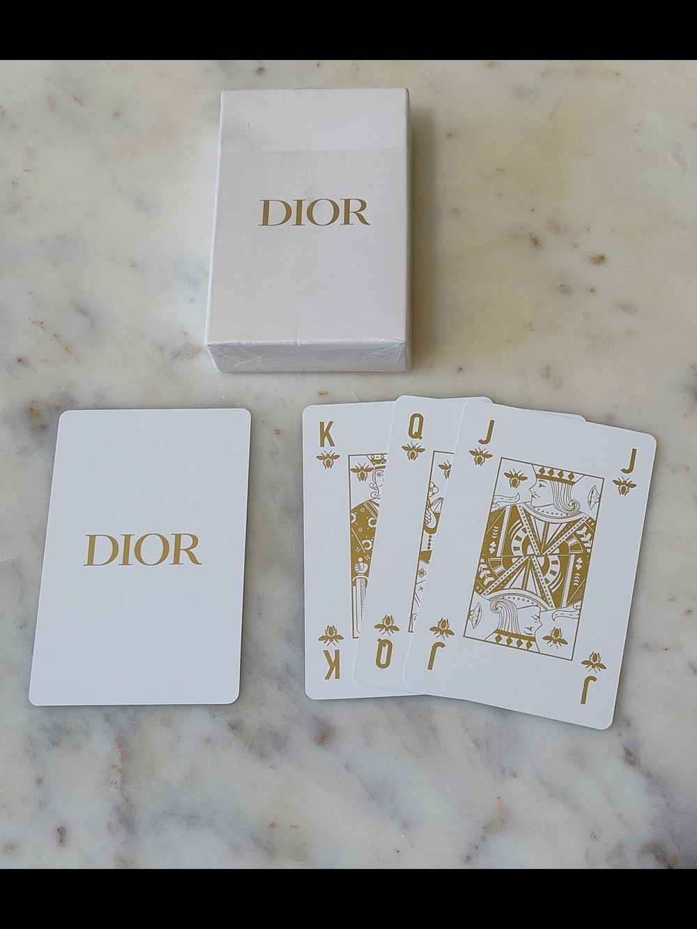 DIOR Bee Playing Card Collector's Card Buyers Choice King Queen Jack Gold White